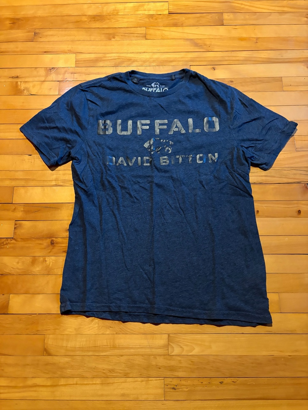 Buffalo David Bitton Blue Logo Short Sleeve Crew T-Shirt